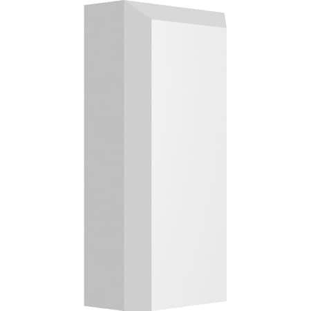 Standard Foster Plinth Block With Beveled Edge, 2W X 4H X 1P